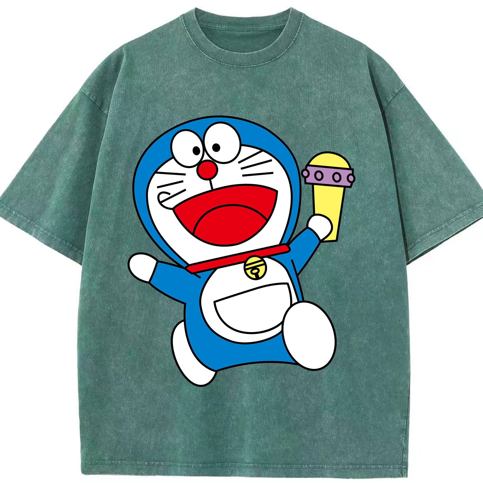 （画像用） ドラえもん Doraemon 綿100% ヴィンテージ風 半袖Tシャツ（フロントプリント）